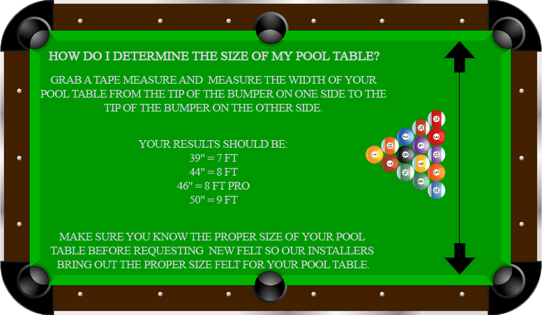 How to measure pool table